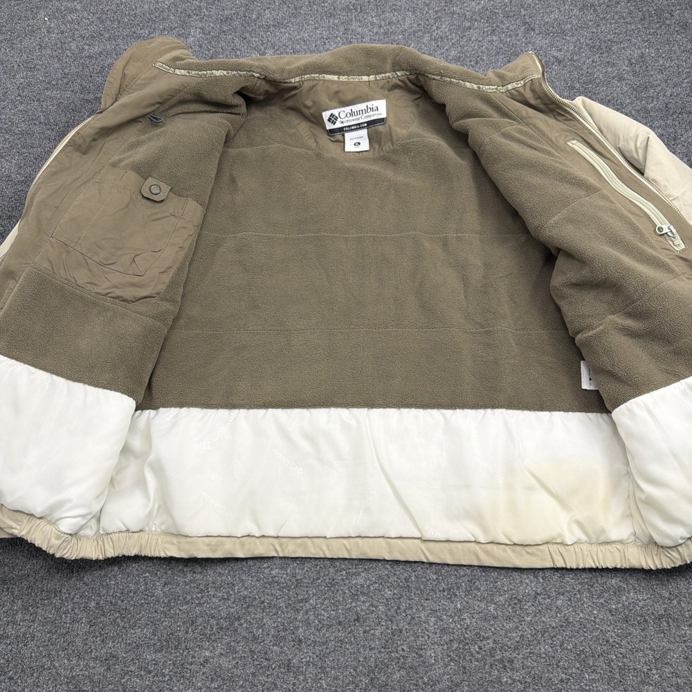 Columbia Sportswear Jacket Mens XL Beige Tan Full Zip Warm Gorpcore Outdoor - Picture 6 of 9